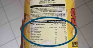 etiquetado seguridad alimentaria galletas saladas